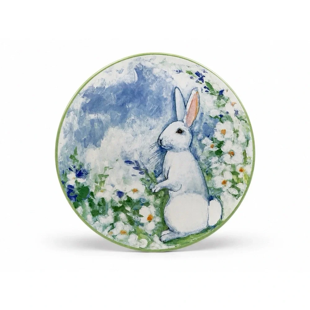 1 Certified International Easter Morning Flowers Spring Ceramic Dinner Plate New